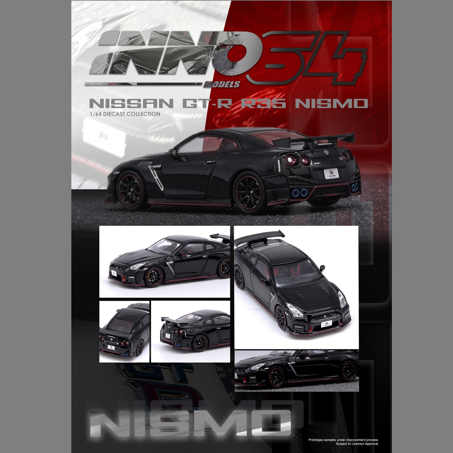 INNO64 1/64 NISSAN GT-R (R35) NISMO Black IN64-R35N-BLA