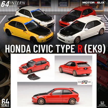 MOTORHELIX 64INTERN SERIES 1/64 Honda Civic Type R EK9 Mugen Milano Red M65012