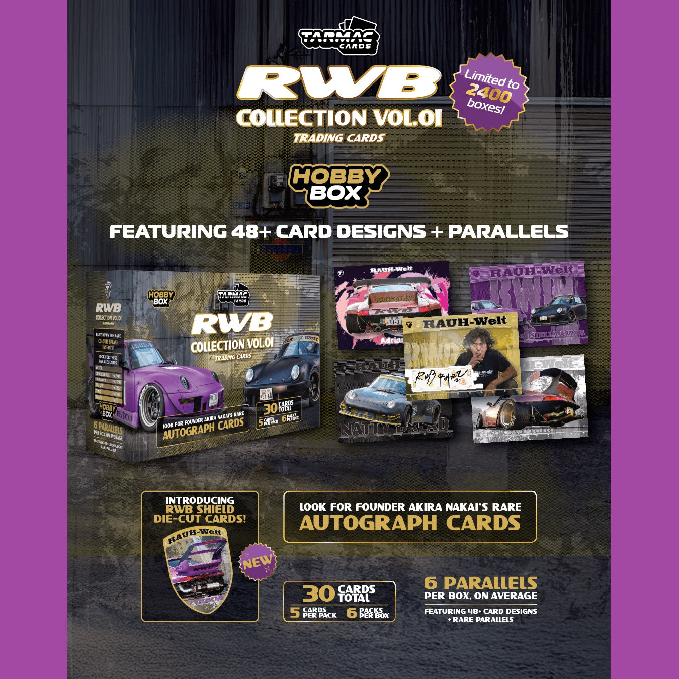 TARMAC WORKS Tarmac Cards RWB Collection Vol.01 - Hobby Box TC-RWBC-H01