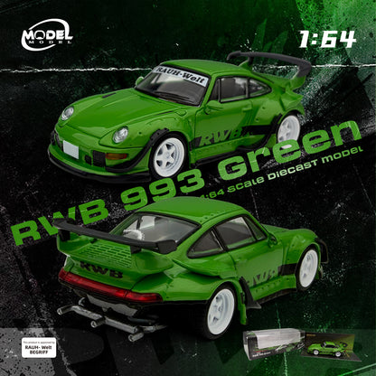 PREORDER MODELMODEL 1/64 RWB 993 Green MM64-RWB993-008 (Approx. Release Date: Q1 2026 and subject to the manufacturer's final decision)