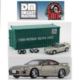 BM Creations x Diecast Master 1/64 Nissan Silvia S15 with Plastic Container SILVER RHD 64DM64011