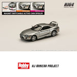 PREORDER HOBBY JAPAN 1/64 Toyota SUPRA RZ (JZA80) GENUINE CUSTOMIZED VERSION with Active Spoiler Parts Silver HJ643042S (Approx. Release Date : Q2 2024 subjects to the manufacturer's final decision)