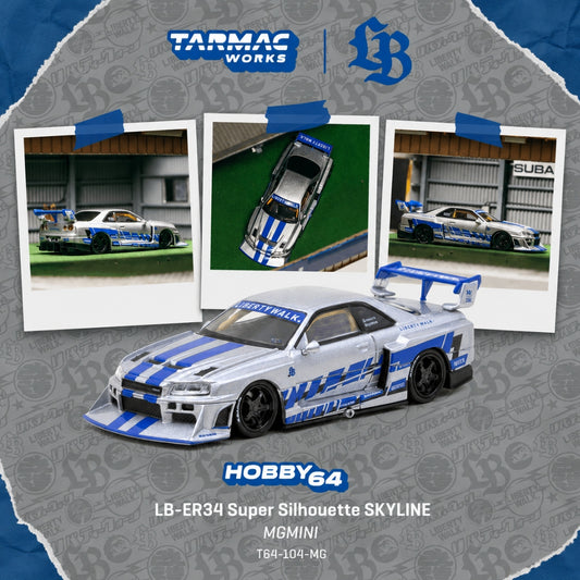 PREORDER Tarmac Works 1/64 LB-ER34 Super Silhouette SKYLINE MGMINI T64-104-MG (Approx. Release Date :  Q4 2026 subject to manufacturer's final decision)