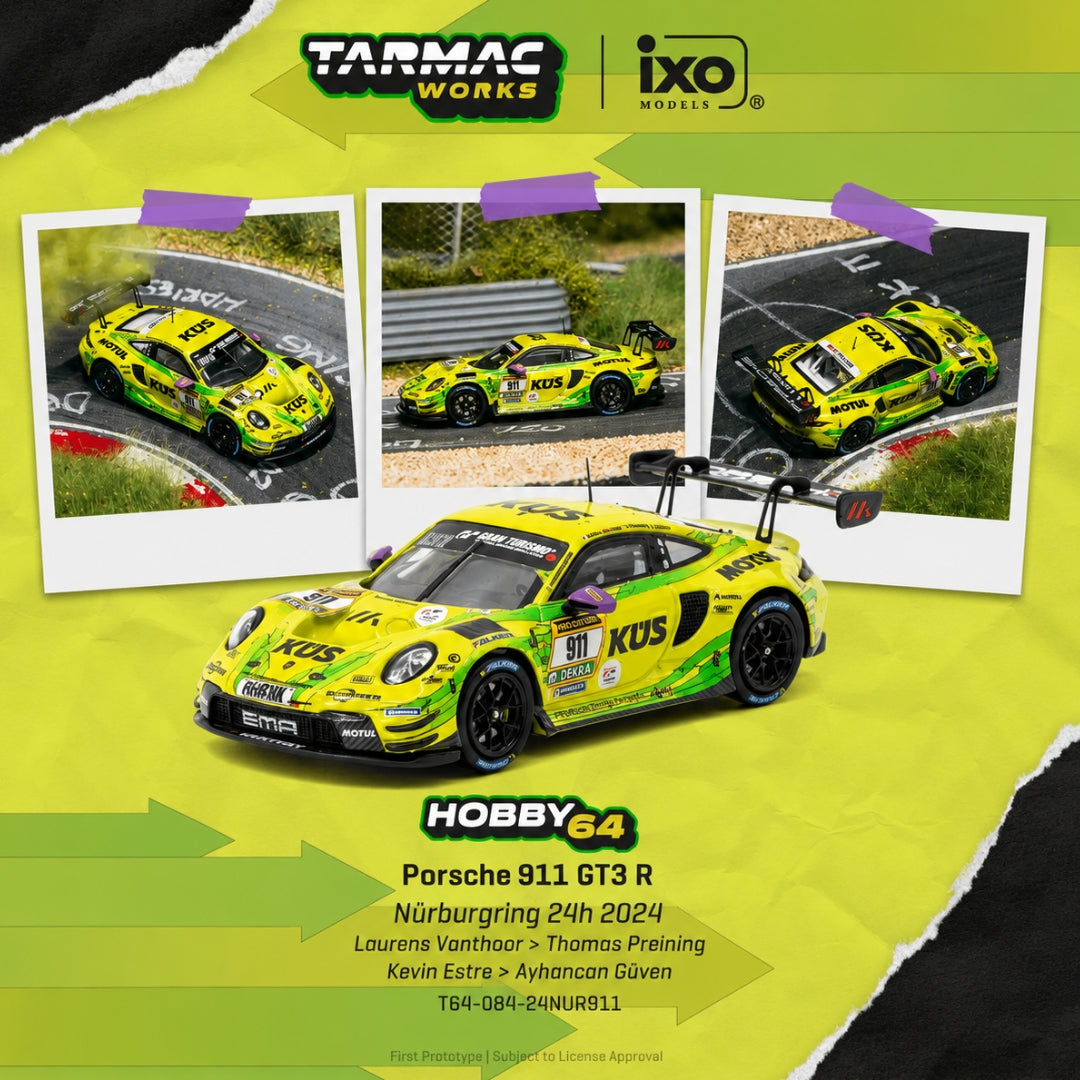 PREORDER Tarmac Works 1/64 Porsche 911 GT3 R Nürburgring 24h 2024 T64-084-24NUR911 (Approx. Release Date :  Q4 2026 subject to manufacturer's final decision)