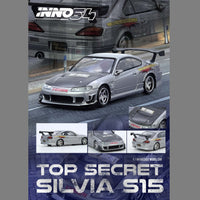 PREORDER INNO64 1/64 TOP SECRET SILVIA (S15) Silver IN64-S15TS-SIL (Approx. Release Date : SEP 2025 subject to the manufacturer's final decision)