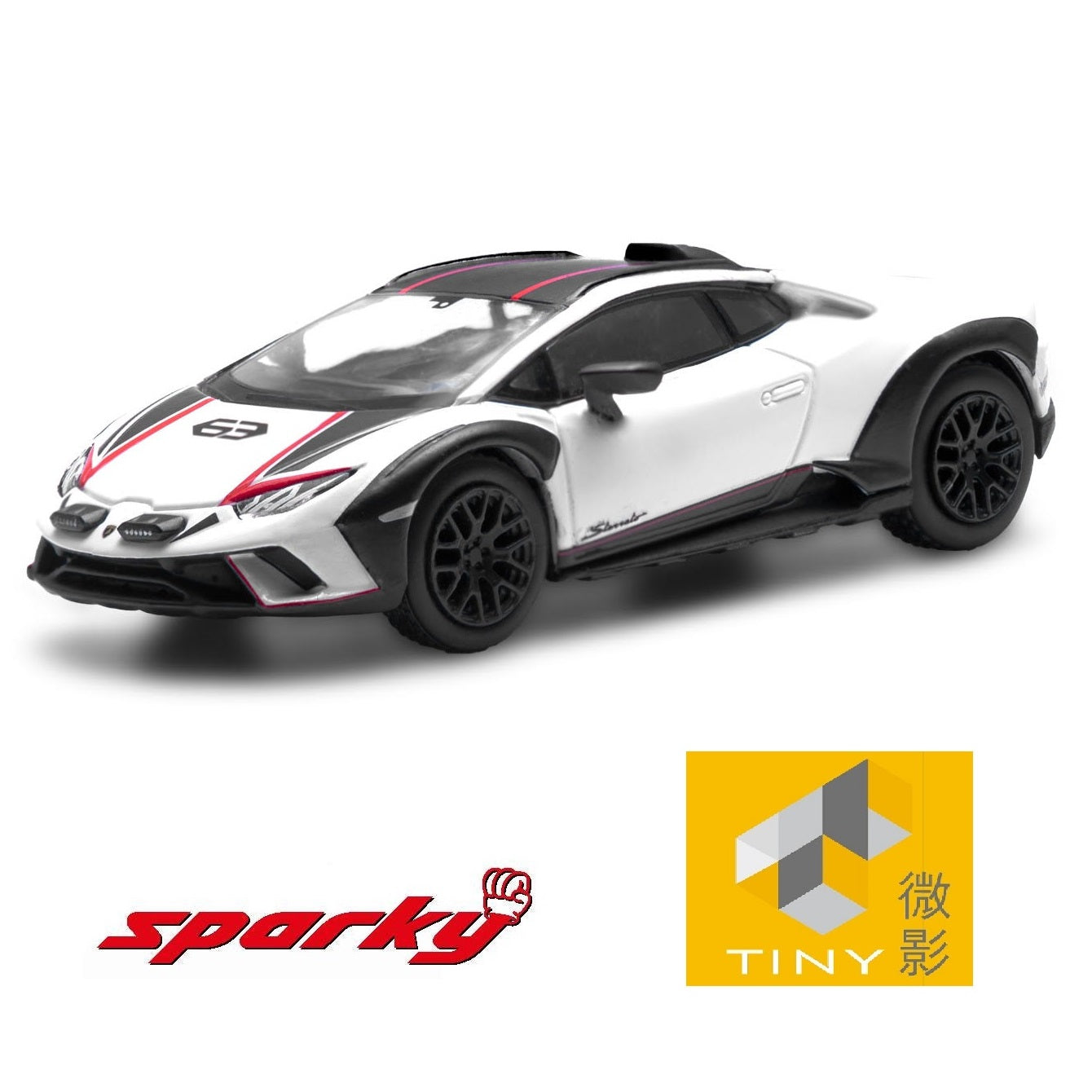 TINY x SPARKY 1/64 Lamborghini Huracán Sterrato - White (Tiny Exclusive) YOLS64003