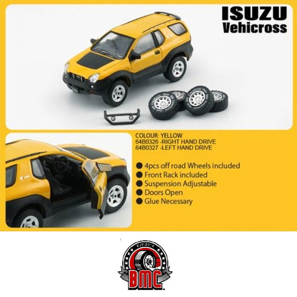 BM Creations 1/64 Isuzu 1997 -2001 Vehicross Yellow LHD 64B0327