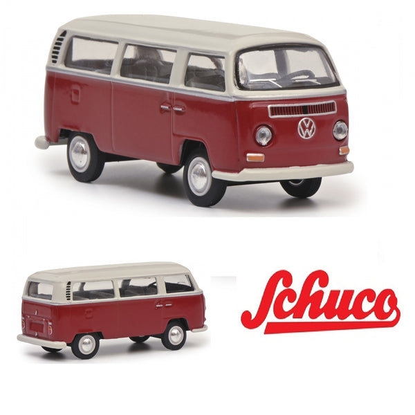 Schuco 1/64 Volkswagen T2 Bus Red/White 452030300