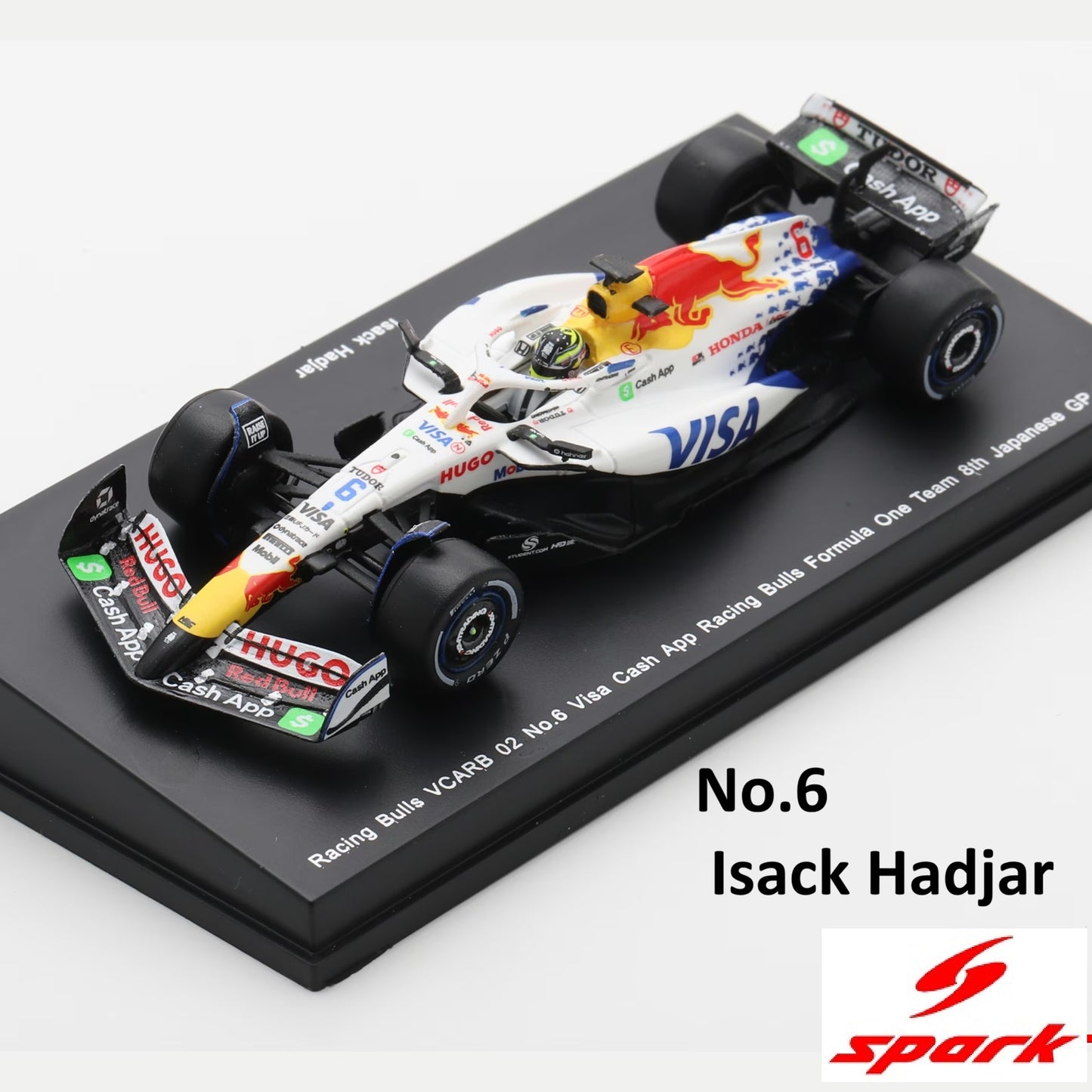 SPARKY 1/64 Racing Bulls VCARB 02 No.6 Visa Cash App Racing Bulls Formula One Team 8th Japanese GP 2025 Isack Hadjar Y422