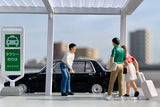 TOMYTEC Tomica Limited Vintage Neo Diocolle 64 04b Taxi stand (Toyota Crown Comfort included)