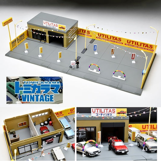 PREORDER TOMYTEC TOMICARAMA VINTAGE 04e Used Car Store "Utilitas"  (Approx. Release Date : FEBRUARY 2023 subject to manufacturer's final decision)