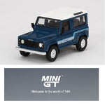 MINI GT 1/64 Land Rover Defender 90 County Wagon Stratos Blue  RHD MGT00353-R