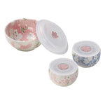 Uno Chiyo Porcelain Bowl with Lid set of 3 pcs by Aito Japan 272-686