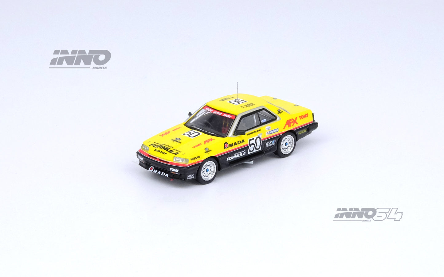 INNO64 1/64 NISSAN SKYLINE 2000 TURBO RS-X (DR30) #50 "HASEMI MOTORSPORT DUNLOP" All Japan Touring Car Championship 1987 IN64-R30-JTC97HMD