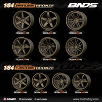 BNDS 1/64 ABS Wheel & Tire Set of 10 (RB) BRONZE