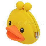 mimi DUCK Silicone Coin Bag by 3D POCHI FRIENDS - Yellow