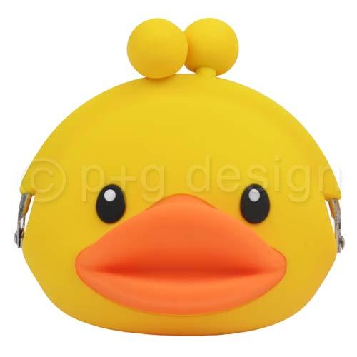 mimi DUCK Silicone Coin Bag by 3D POCHI FRIENDS - Yellow