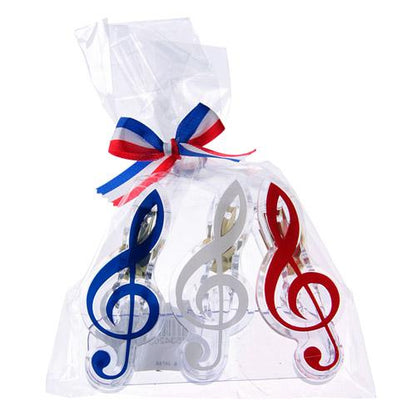 Tricolor Treb Clip Set of 3pcs
