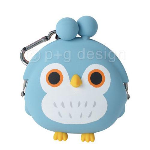 mimi OWL Silicone Coin Bag by 3D POCHI FRIENDS - Blue