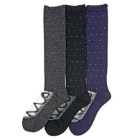 Kashi mixed upper dot high socks - Charcoal grey