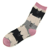 Brushed cat socks - Pink