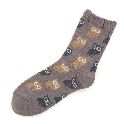 Owl pattern socks - Lavender