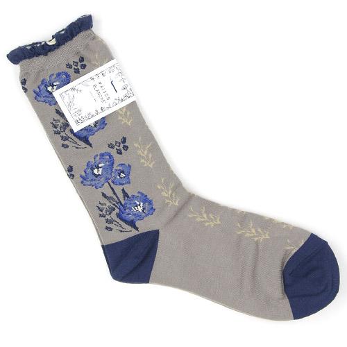 Maison Blanche Floral socks - Blue