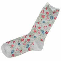 Flower pattern socks - Grey