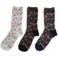 Flower pattern socks - Navy blue 