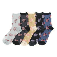 Rose pattern socks