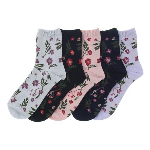 Rose pattern socks