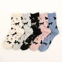 Cat pattern socks