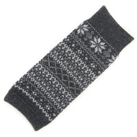Arm & leg warmer snow pattern - Charcoal grey