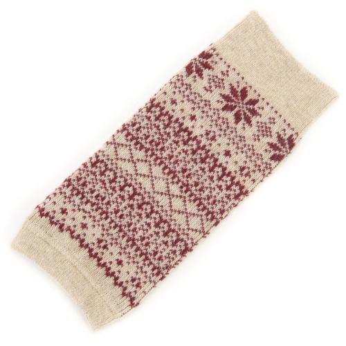  Arm & leg warmer snow pattern - Beige