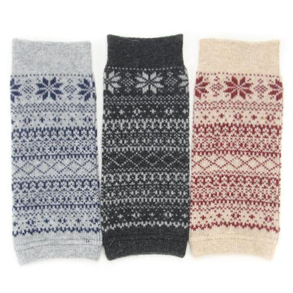 Arm & leg warmer snow pattern - Charcoal grey