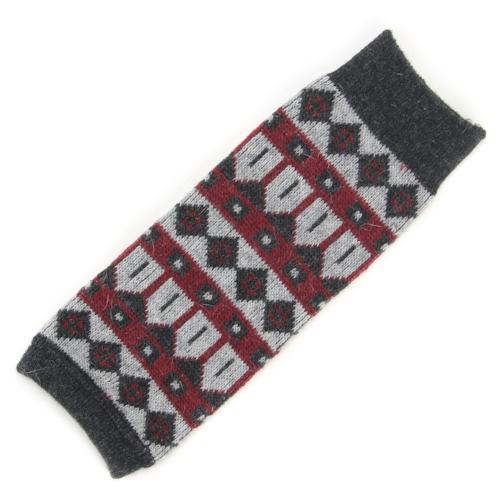 Arm & leg warmer geometric pattern - Charcoal Grey