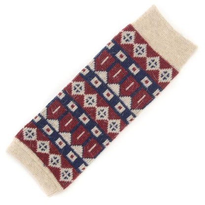 Arm & leg warmer geometric pattern - Beige