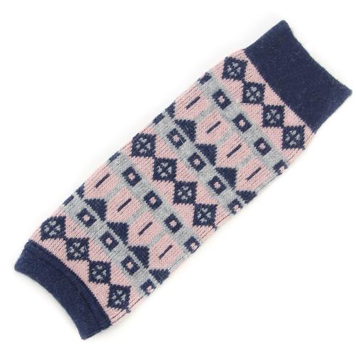 Arm & leg warmer geometric pattern - Navy blue 