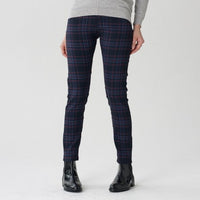 GUNZE M Navy Checker Brushed Legging