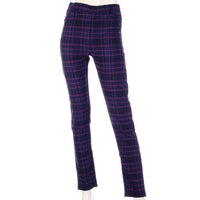 GUNZE M Navy Checker Brushed Legging