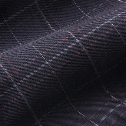 GUNZE check pattern brushed leggings - Navy blue L