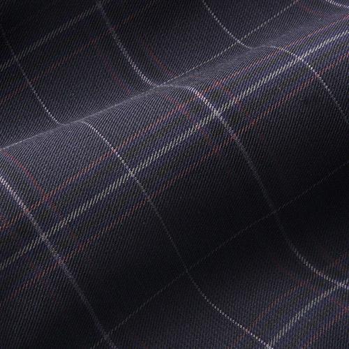 GUNZE check pattern brushed leggings - Navy blue M