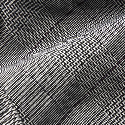 GUNZE Glen check pattern brushed leggings - Black M