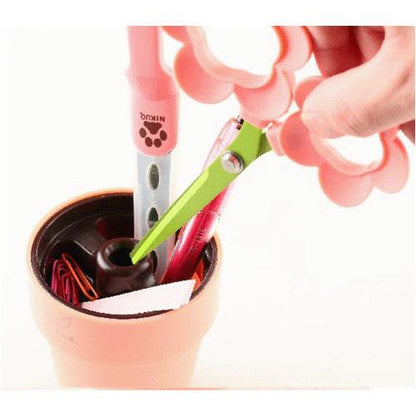 COCONE Japan Flower Scissors with Stationery Stand and Tray - Purple