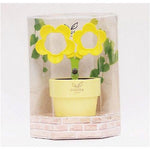 COCONE Japan Flower Scissors with Stationery Stand and Tray - Yellow