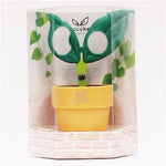 COCONE Japan Flower Scissors with Stationery Stand and Tray - Green