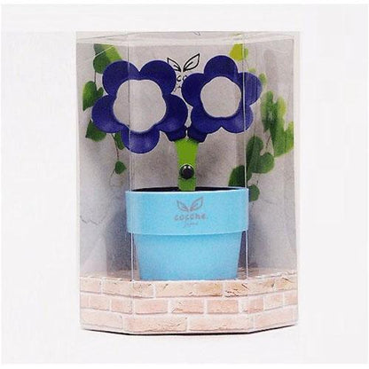 COCONE Japan Flower Scissors with Stationery Stand and Tray - Purple