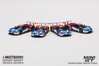 MINI GT 1/64 FORD GT LMGTE PRO 2016 LEMANS GANASSI 4 CAR SET / LIMITED EDITION OF 5000 MGT-S001