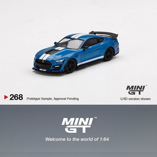 MINI GT 1/64 Ford Mustang Shelby GT500 Ford Performance Blue LHD MGT00268-L
