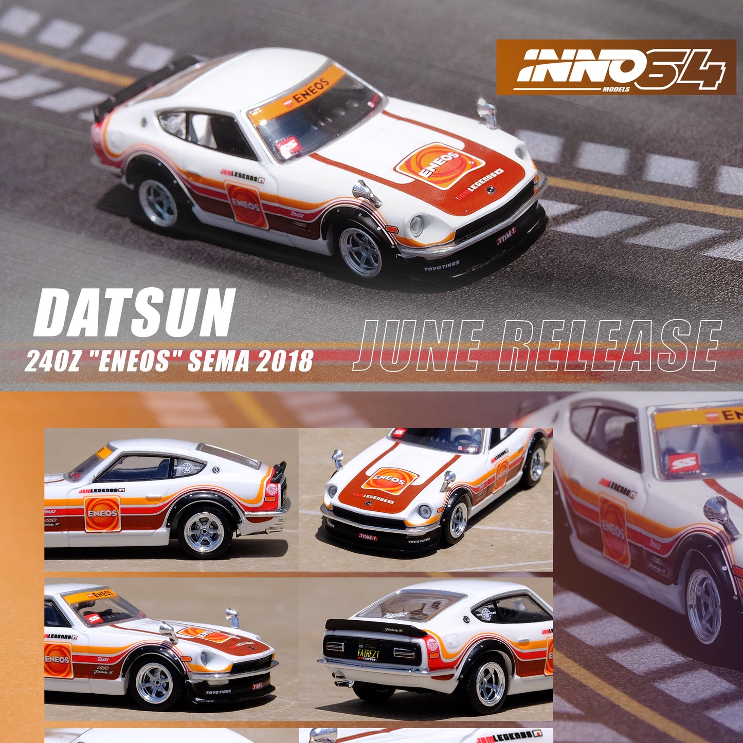 INNO64 1/64 DATSUN 240Z "ENEOS" Sema 2018 IN64-240Z-ENEOS